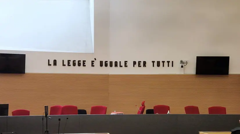 Un'aula del tribunale di Brescia