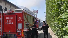 L'incendio a Trenzano