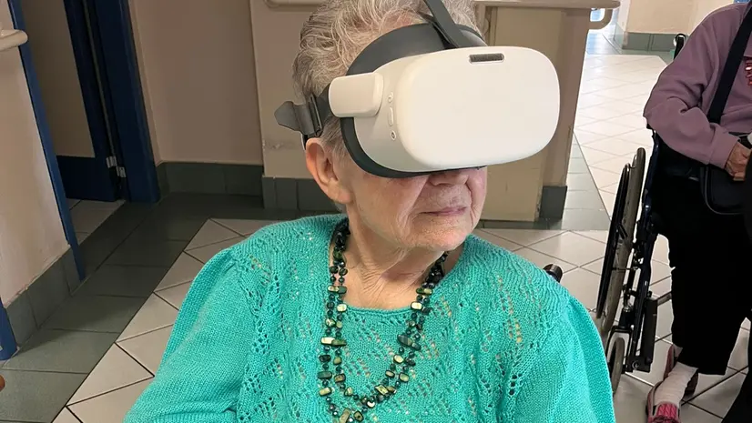 Il nuovo visore della Rsa di Orzivecchi