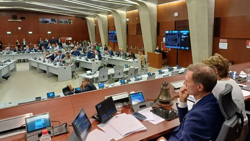 Una seduta del Consiglio regionale