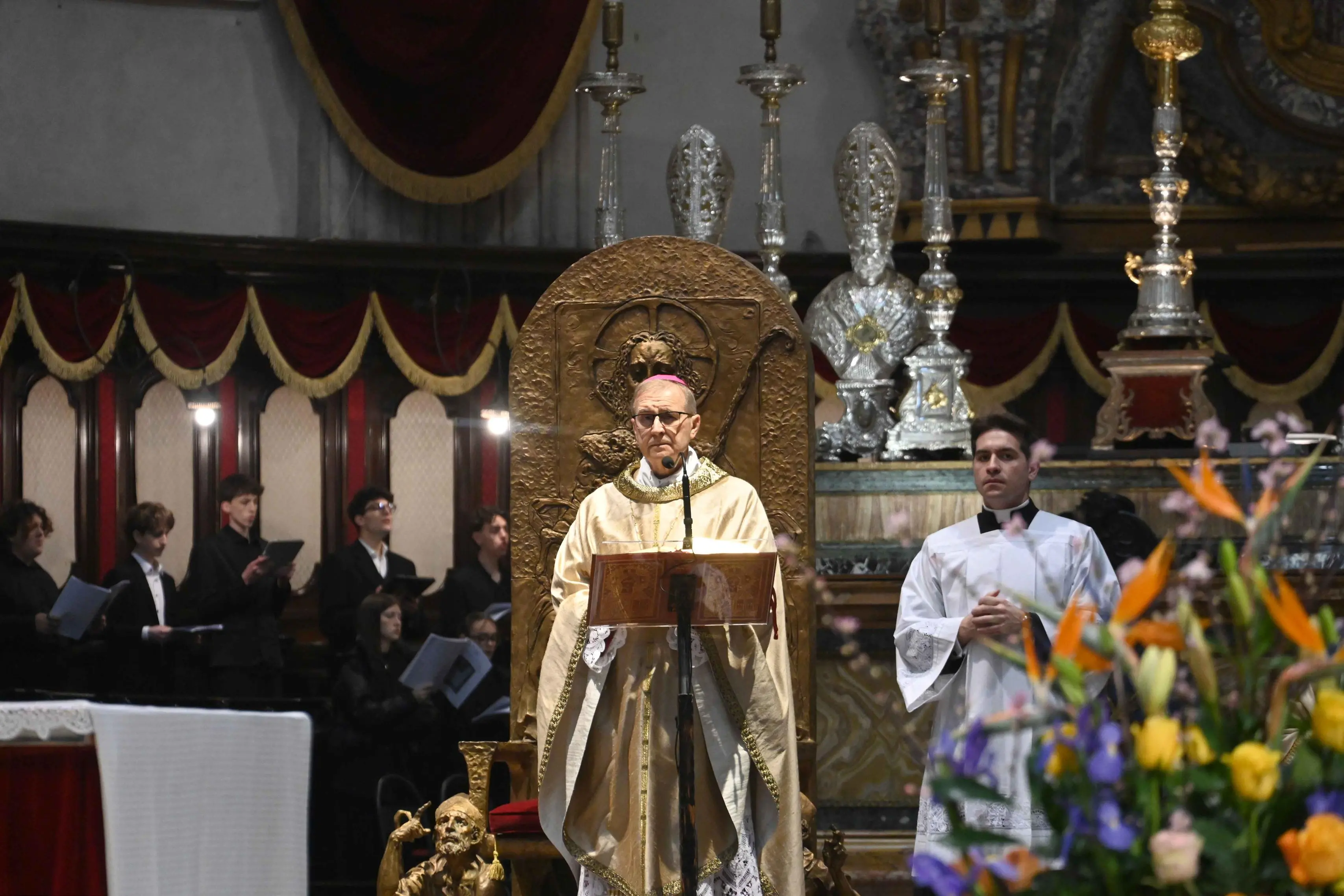In Duomo il pontificale di Pasqua presieduto da monsignor Tremolada