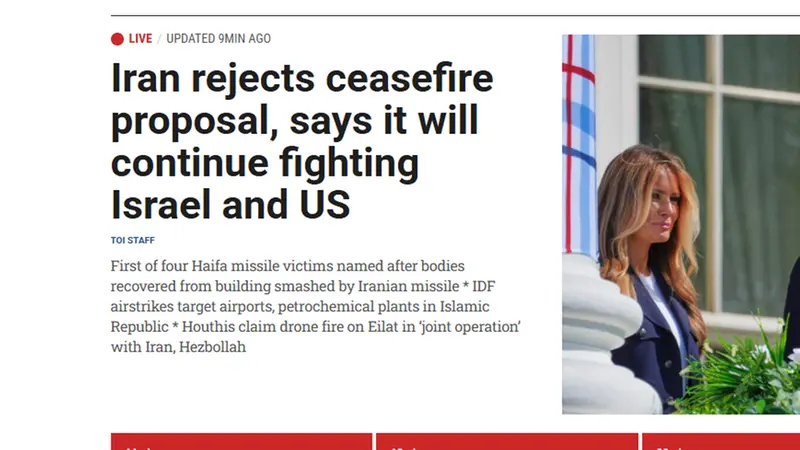 Le notizie su Times of Israel