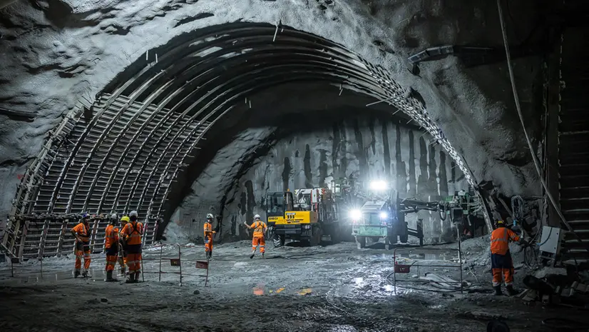 Una delle gallerie della nuova linea ferroviaria Torino-Lione - Foto Caroline Moureaux/Telt