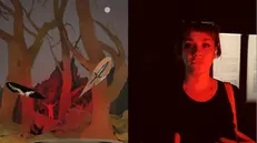 Un dettaglio di una tavola e Anna Dietzel