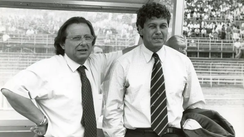 Lucescu in panchina con il presidente Corioni © www.giornaledibrescia.it