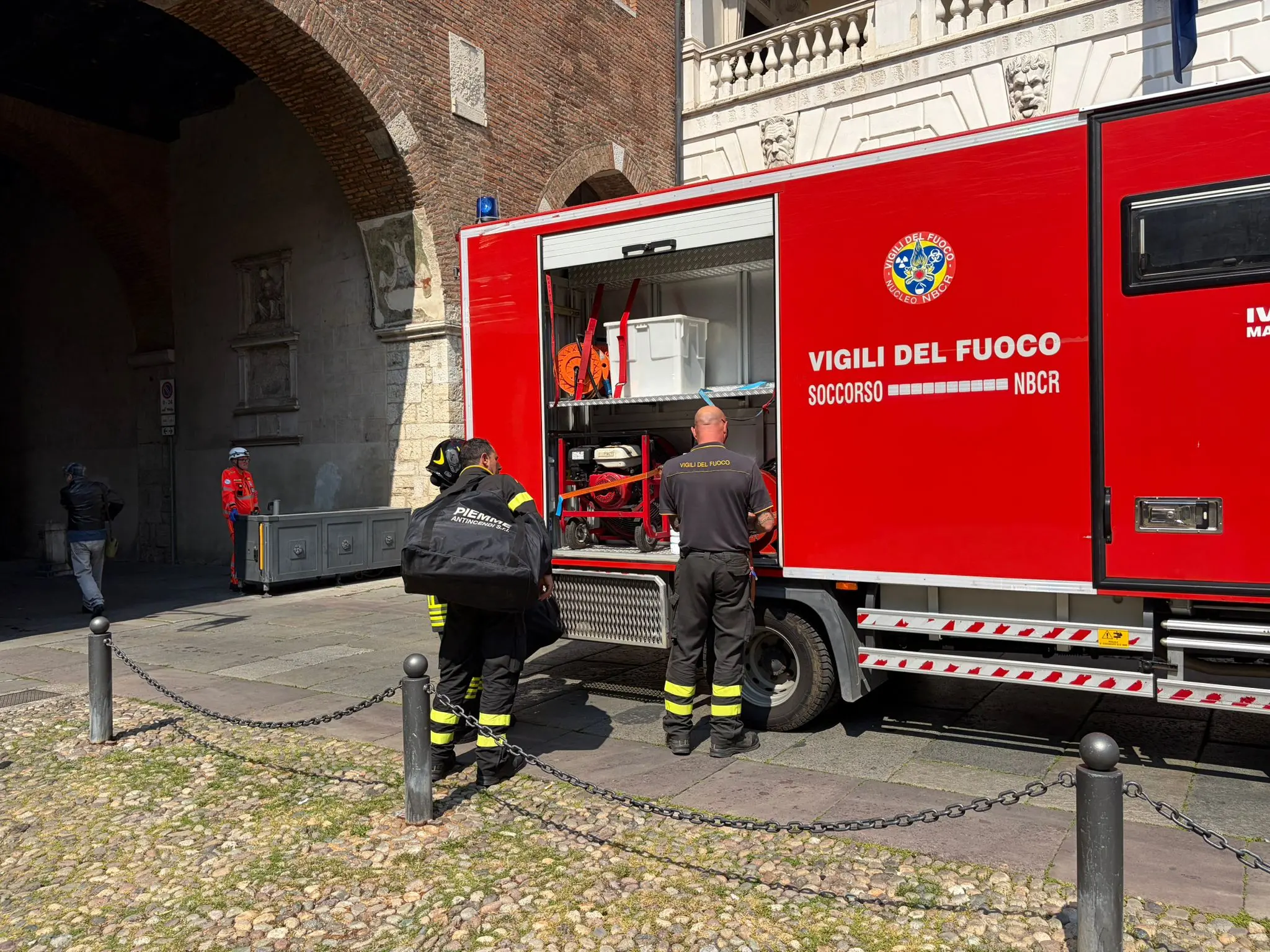 I Vigili del fuoco in Broletto