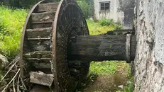 La ruota del mulino che azionava le macchine - © www.giornaledibrescia.it