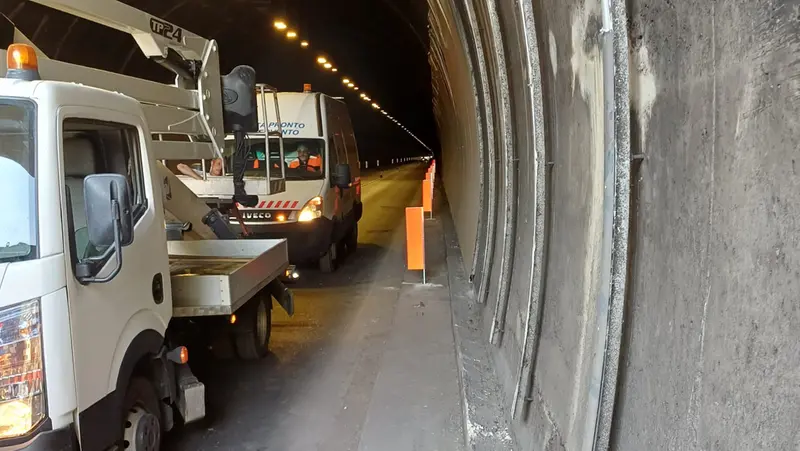 L'intervento in galleria