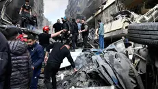 Macerie in Libano dopo l'attacco di Israele - Foto Ansa © www.giornaledibrescia.it