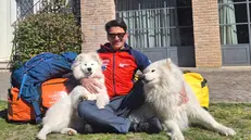 Matteo Bonalumi il giorno della partenza da Brescia - © www.giornaledibrescia.it