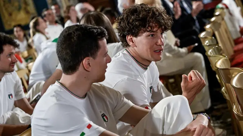 Giovanni Franzoni al Quirinale per l'incontro con il Presidente della Repubblica - Foto Andrea Masini/Coni © www.giornaledibrescia.it