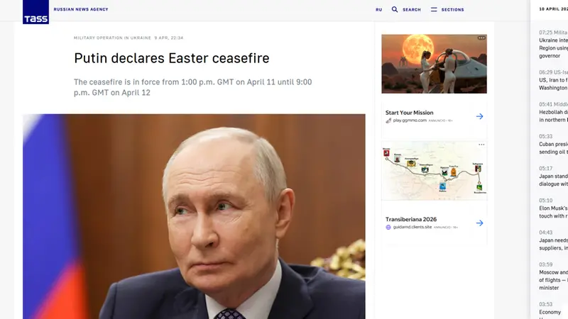 La notizia riportata dalla Tass