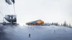 Un render grafico di come sarà la cabinovia per il monte Altissimo