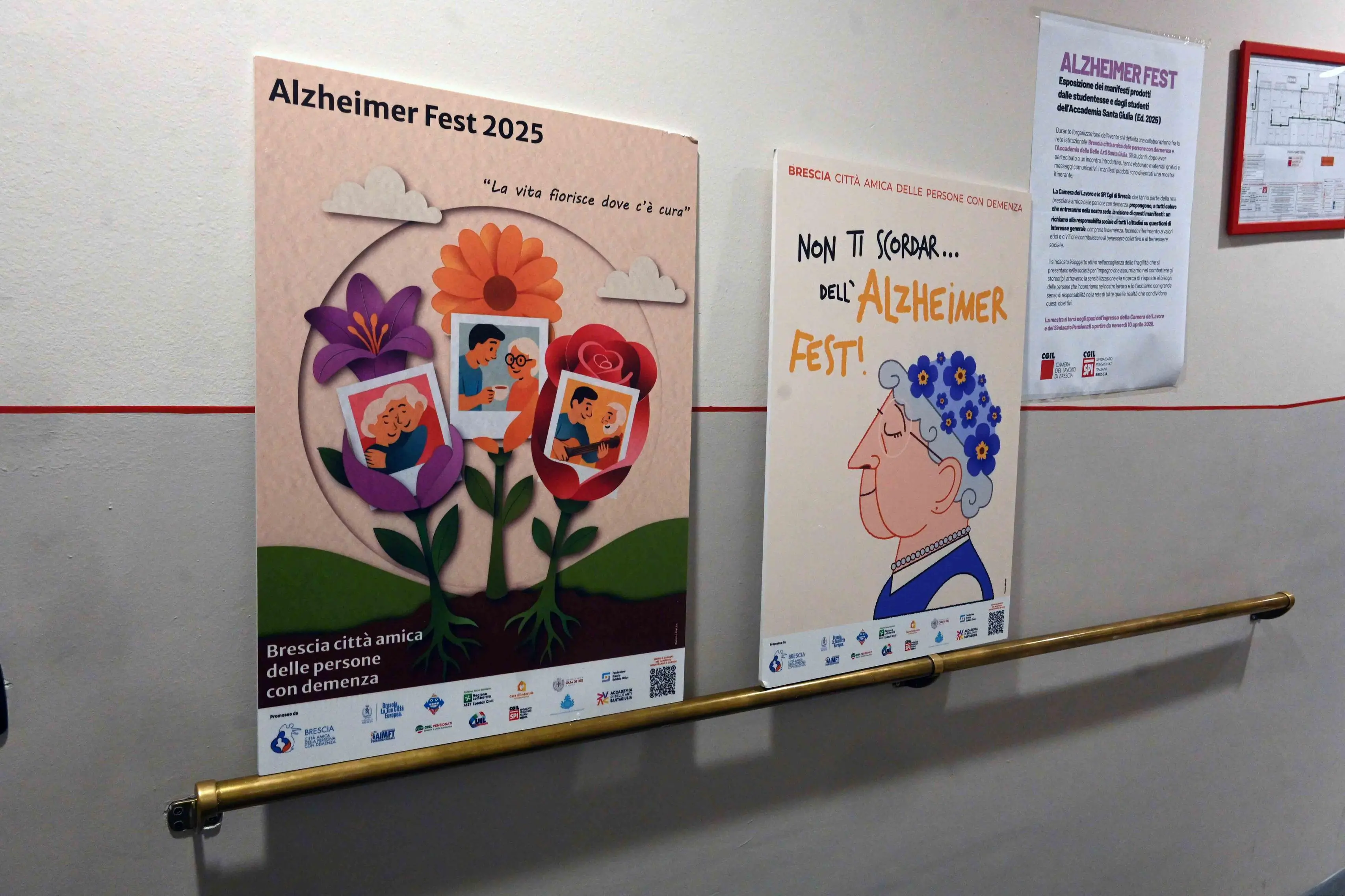 I manifesti realizzati dagli studenti dell'Accademia Santa Giulia per l'Alzheimer festival