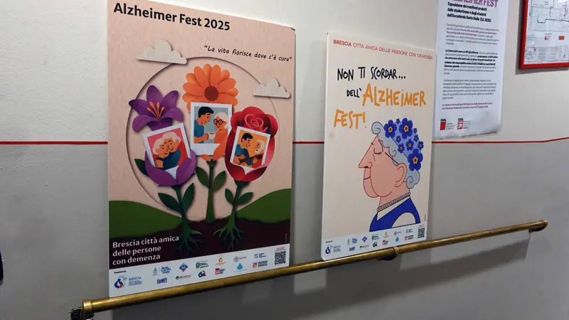 I manifesti realizzati dagli studenti dell'Accademia Santa Giulia per l'Alzheimer festival