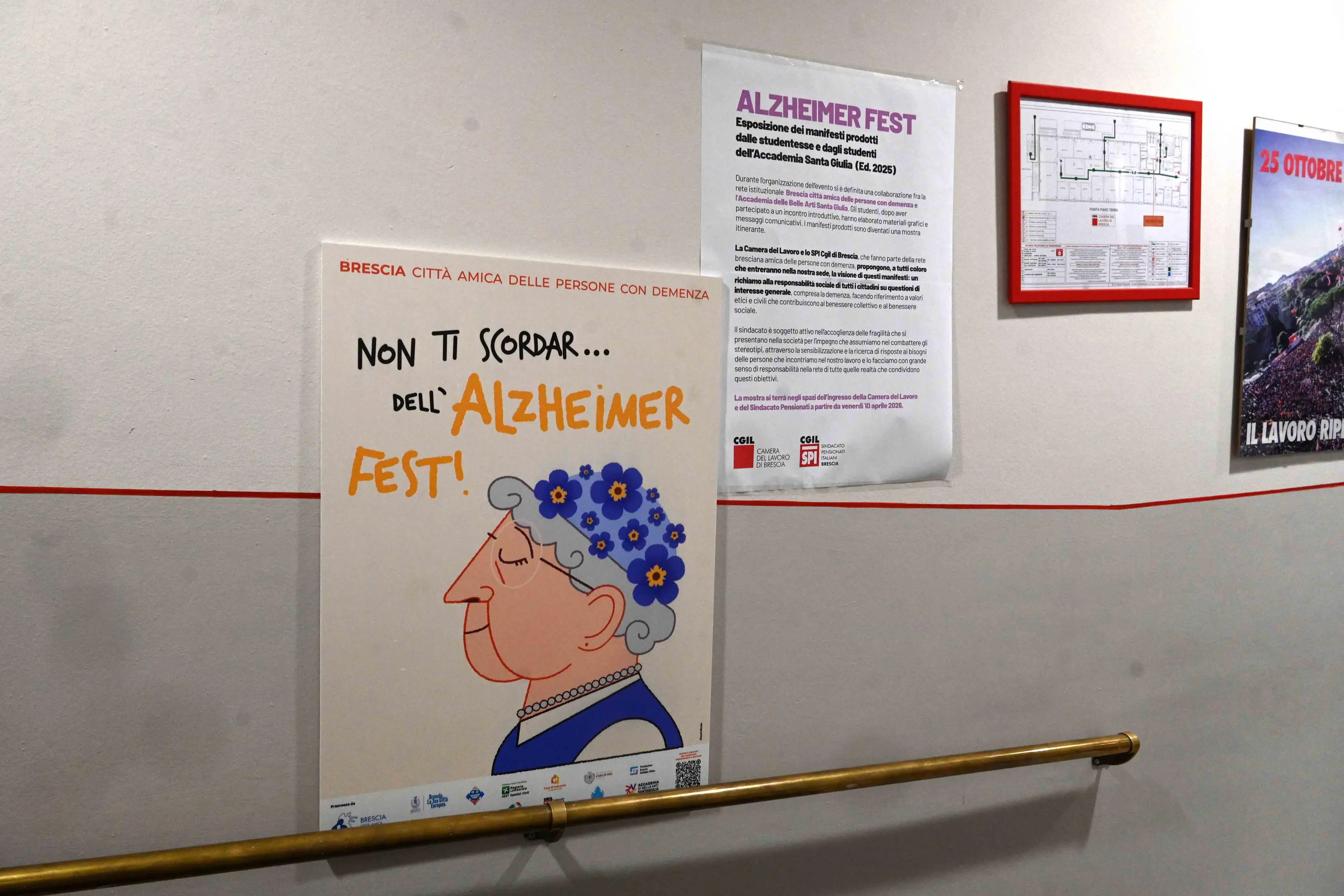 I manifesti realizzati dagli studenti dell'Accademia Santa Giulia per l'Alzheimer festival