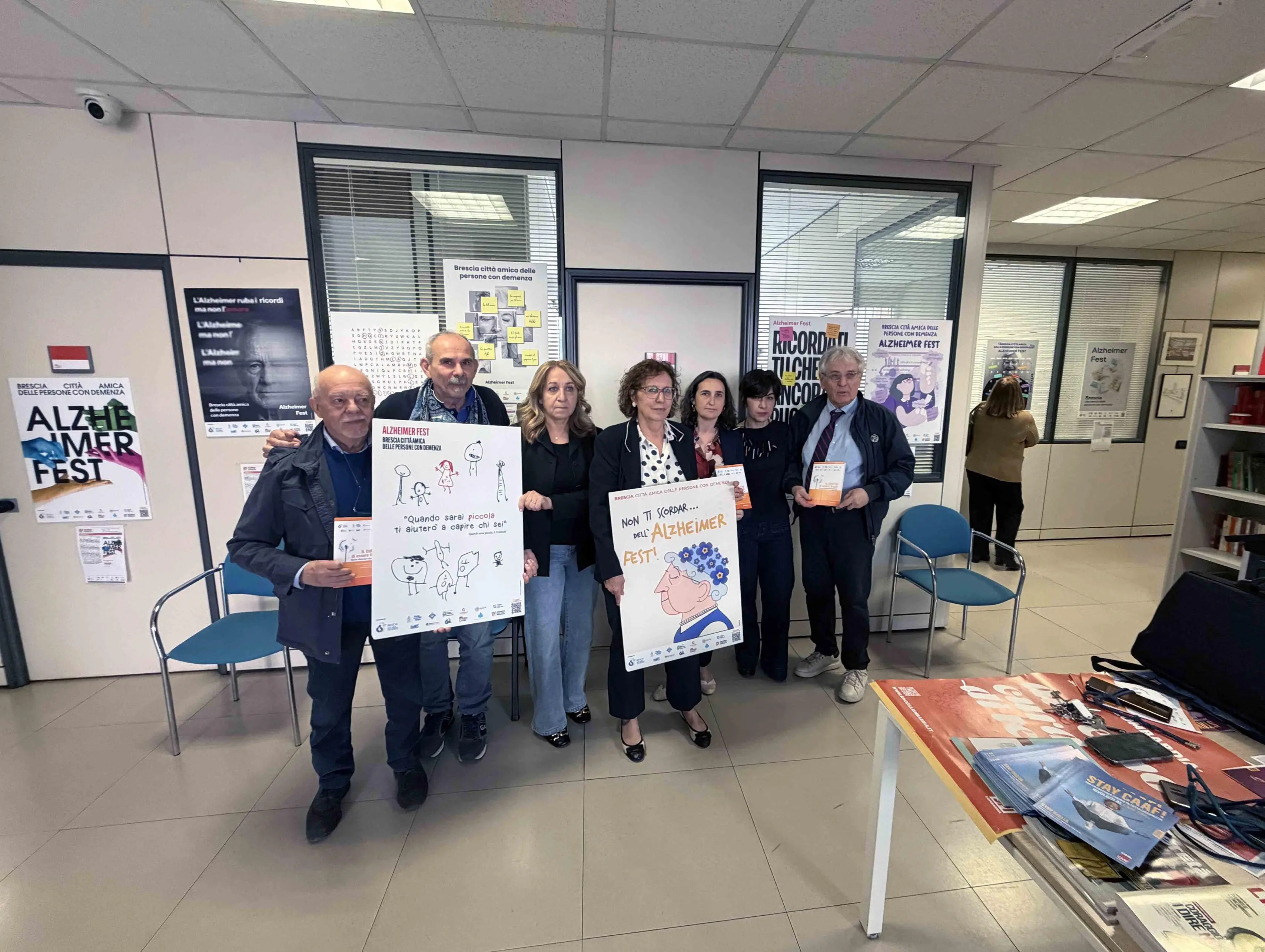 I manifesti realizzati dagli studenti dell'Accademia Santa Giulia per l'Alzheimer festival