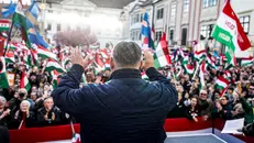 Il primo ministro ungherese Orbán durante la campagna elettorale - Ansa © www.giornaledibrescia.it