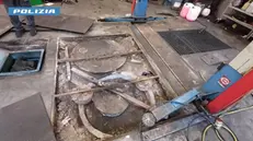Attrezzature sequestrate in officina
