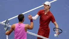 Carlos Alcaraz e Jannik Sinner - Foto Ansa © www.giornaledibrescia.it