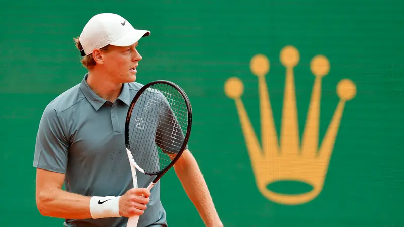 Jannik Sinner a Montecarlo - Foto Ansa © www.giornaledibrescia.it