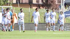 Delusione in casa Union dopo il gol subito - Foto New Reporter Nicoli © www.giornaledibrescia.it