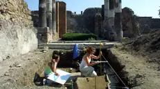 Scavi a Pompei - Foto Ansa/Cesare Abbate © www.giornaledibrescia.it