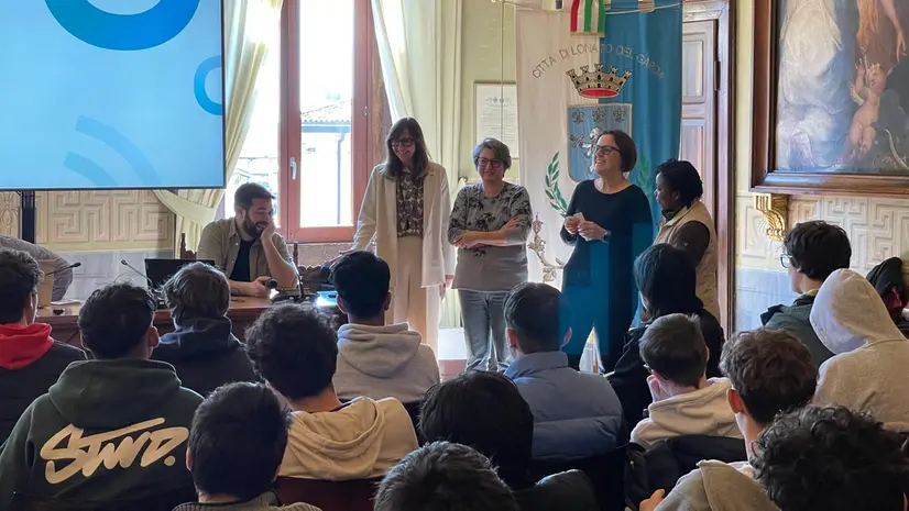 Un momento della presentazione del bilancio sociale in municipio