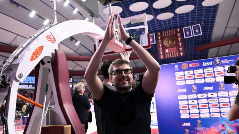 Matteo Cotelli esulta al Taliercio - Foto Checchi/Ciamillo-Castoria © www.giornaledibrescia.it