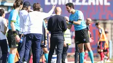 A Lumezzane il Brescia e Corini arrabbiati per ko e arbitraggio - Foto New Reporter © www.giornaledibrescia.it