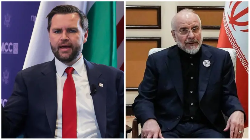 ll vicepresidente degli Stati Uniti JD Vance e il presidente del Parlamento iraniano Mohammad Bagher Ghalibaf - - Foto Epa © www.giornaledibrescia.it