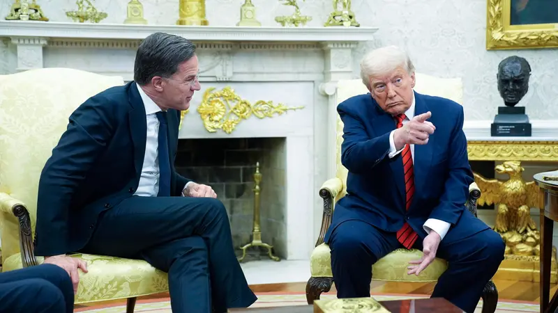 Mark Rutte e Donald Trump - Foto Ansa © www.giornaledibrescia.it