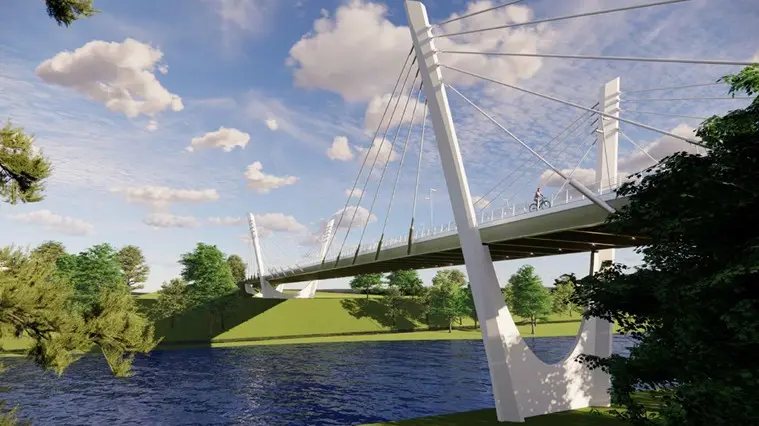 Una proiezione grafica del futuro ponte di Palazzolo