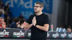 Matteo Cotelli, coach della Germani - Foto New Reporter Perteghella © www.giornaledibrescia.it