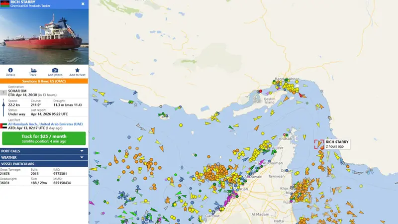 La petroliera cinese attraversa lo Stretto di Hormuz dopo il blocco Usa