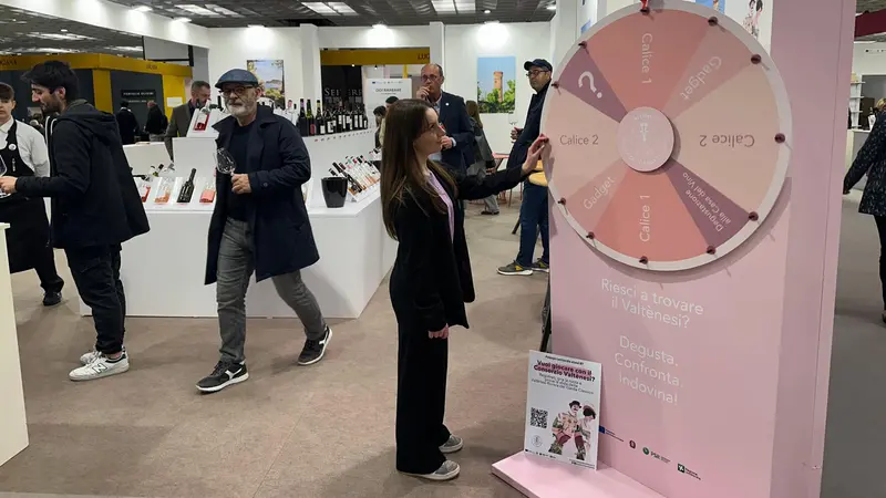 La ruota nello stand consortile