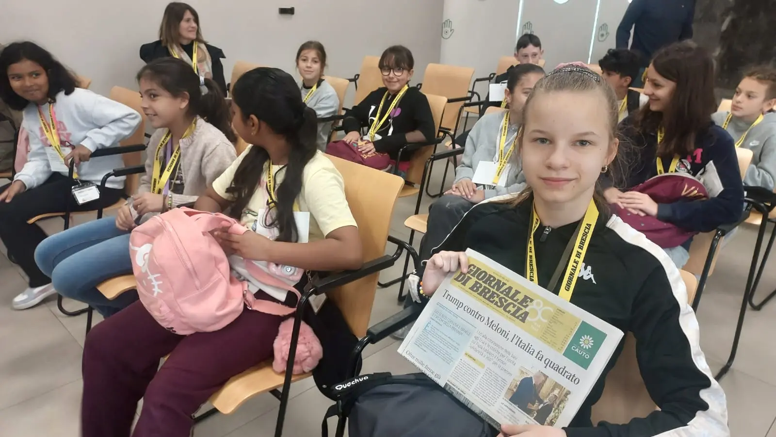 Le classi 5A e 5B della scuola Melzi di Brescia in visita al GdB