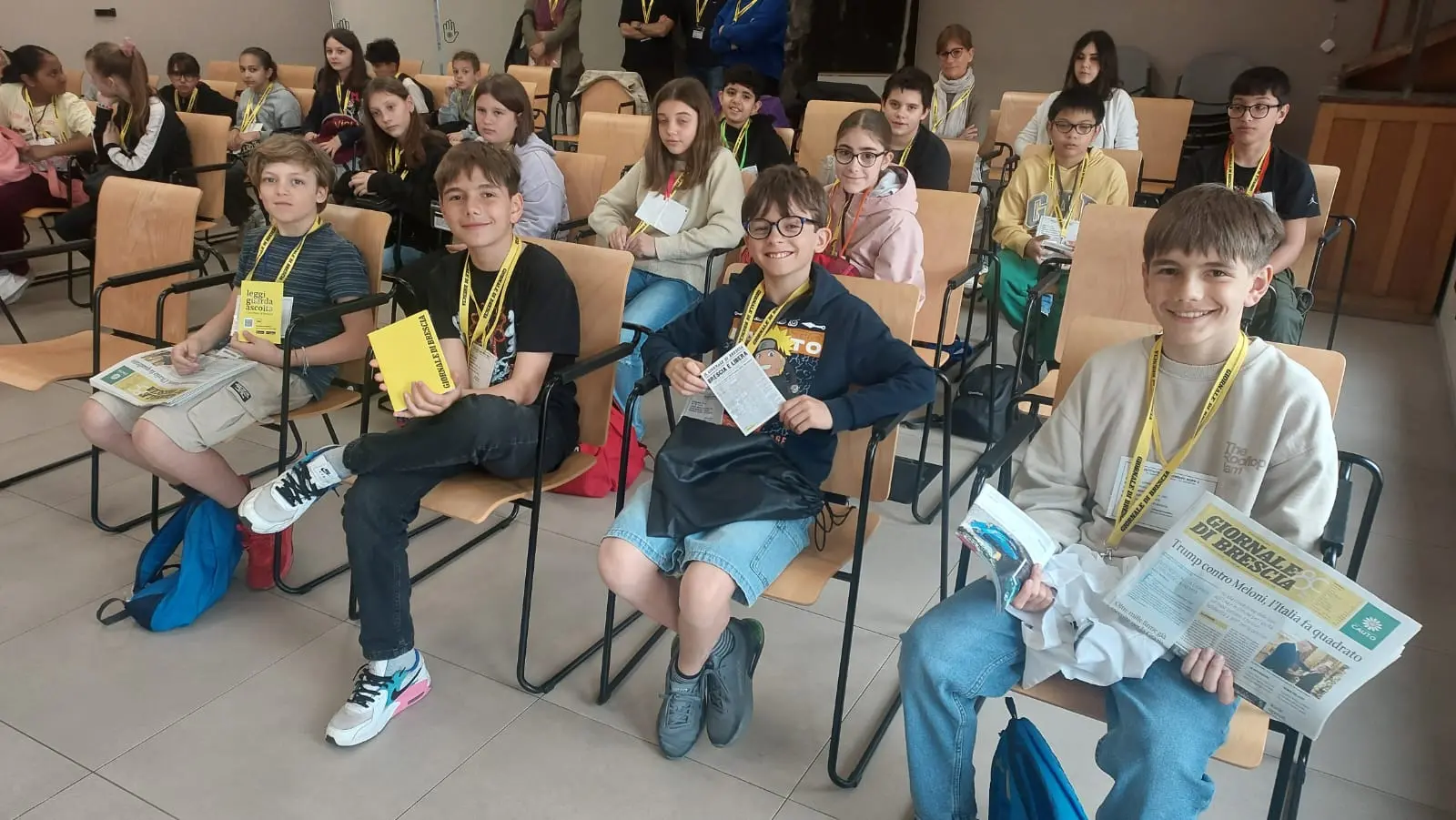 Le classi 5A e 5B della scuola Melzi di Brescia in visita al GdB