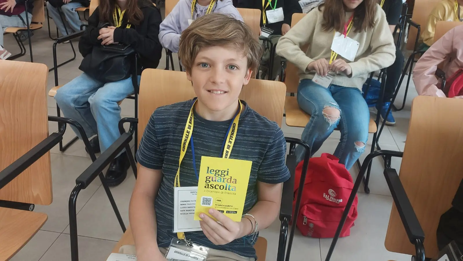 Le classi 5A e 5B della scuola Melzi di Brescia in visita al GdB