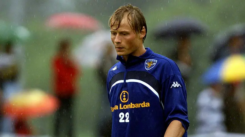 Manninger in ritiro a Valdaora con la maglia del Brescia © www.giornaledibrescia.it