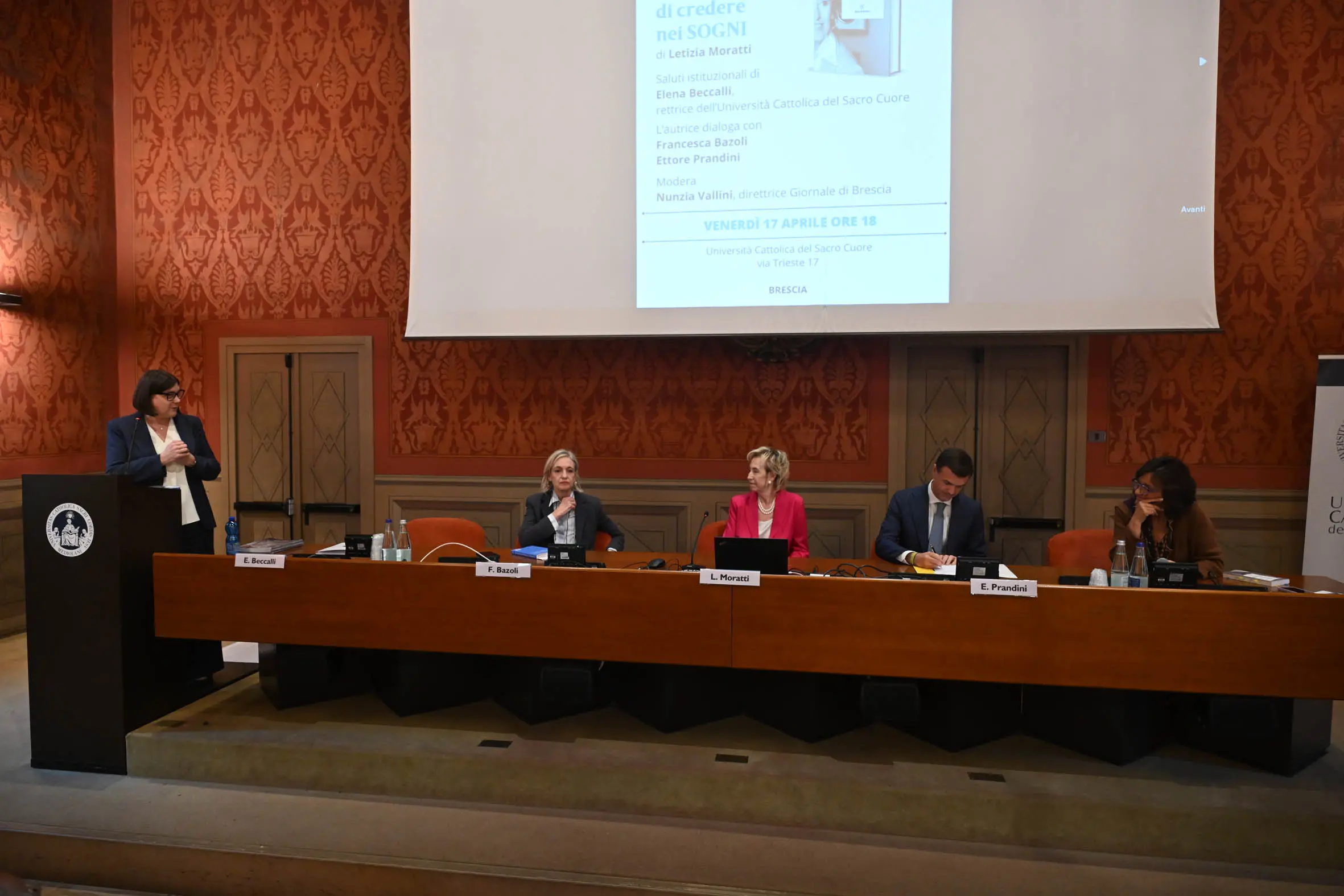 Letizia Moratti in Cattolica a Brescia