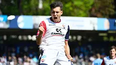 L'esultanza di Iori - Ufficio stampa Lumezzane