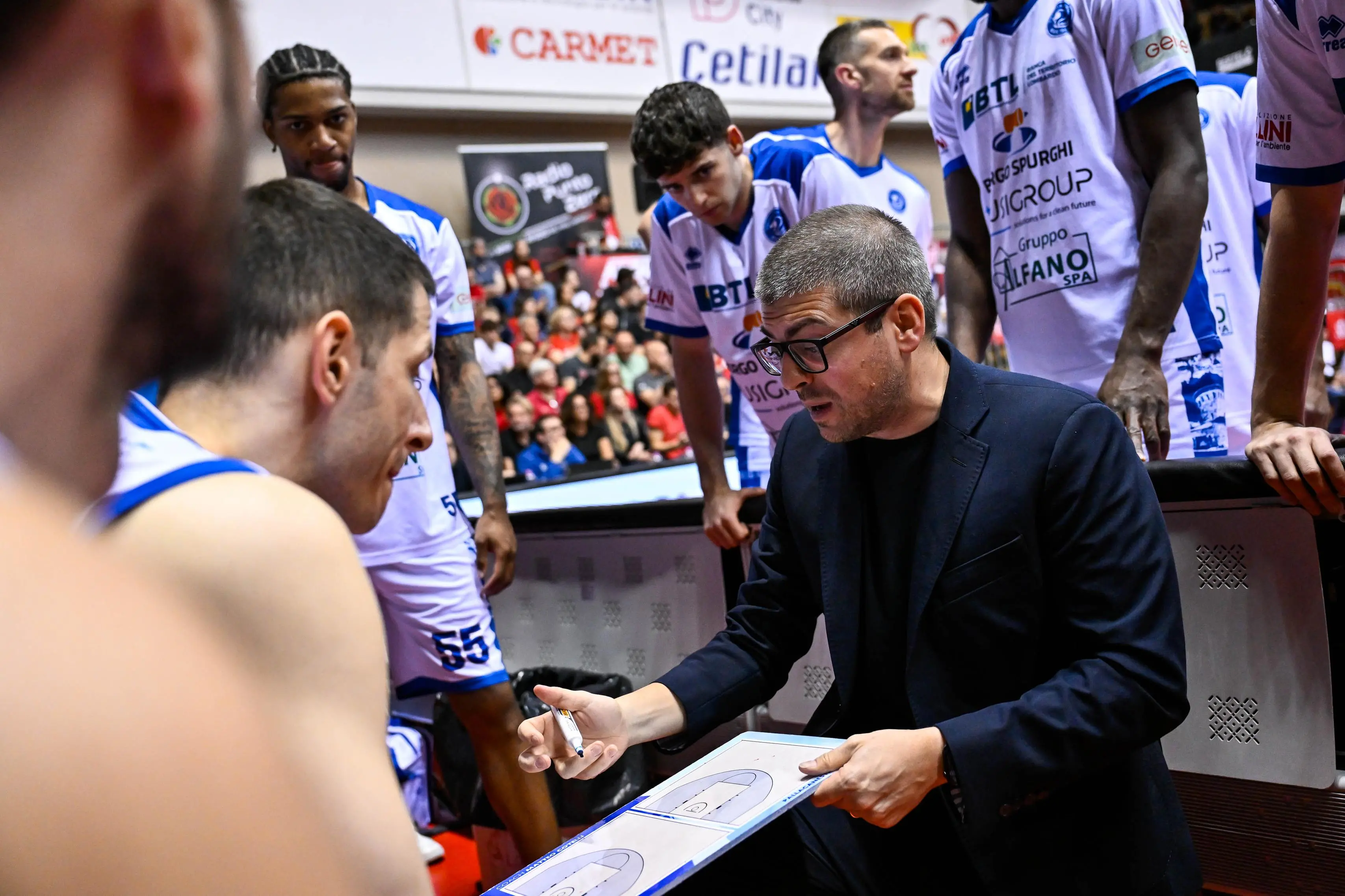 Time out Pallacanestro Trieste - Germani BresciaLega Basket Serie A 2025/2026Udine, 19/04/2026Foto G. Lodolo/Ag. Ciamillo Castoria