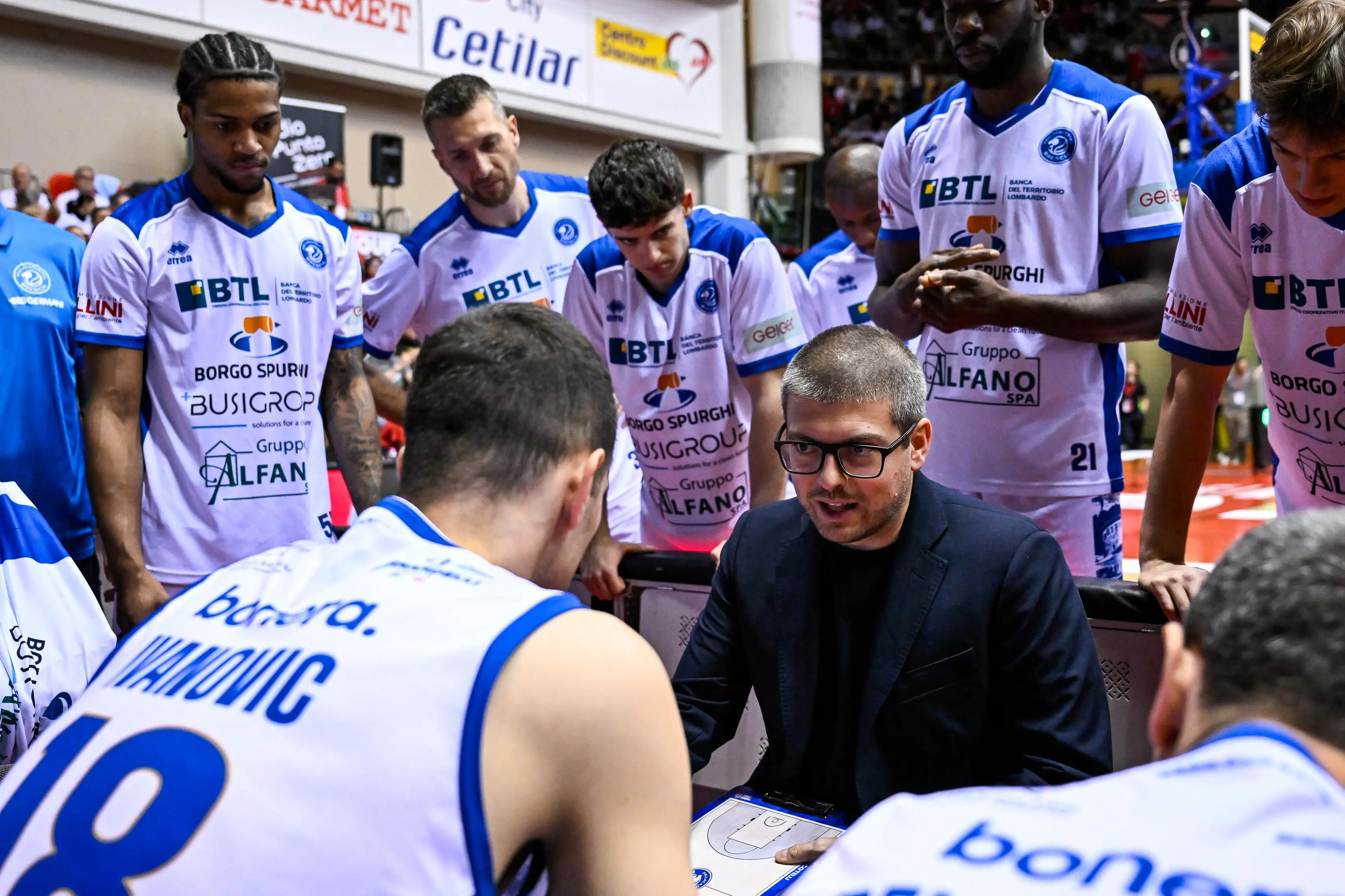 Time out Pallacanestro Trieste - Germani BresciaLega Basket Serie A 2025/2026Udine, 19/04/2026Foto G. Lodolo/Ag. Ciamillo Castoria