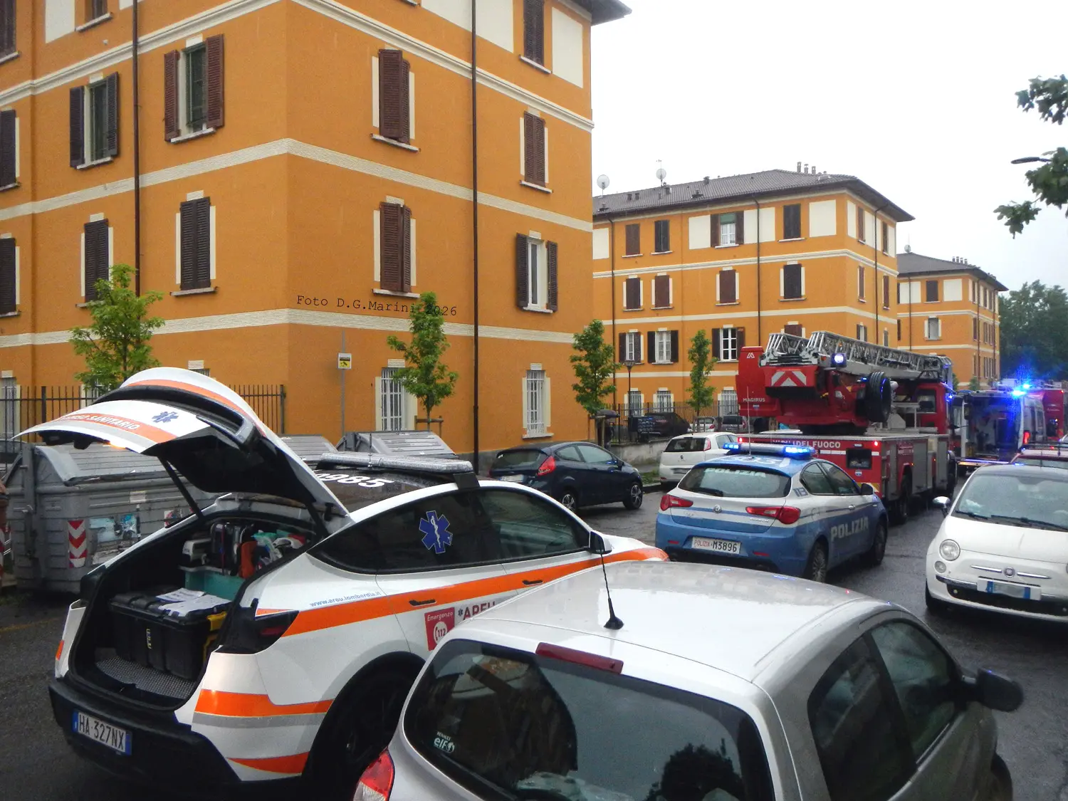 L'intervento in via Mazzucchelli