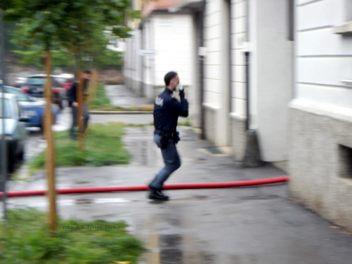 L'intervento in via Mazzucchelli