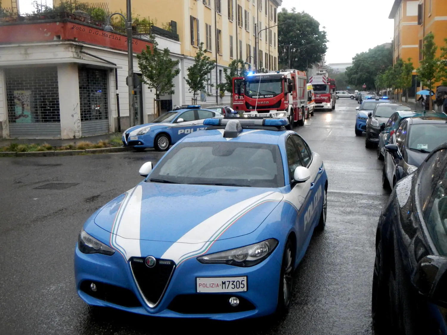 L'intervento in via Mazzucchelli