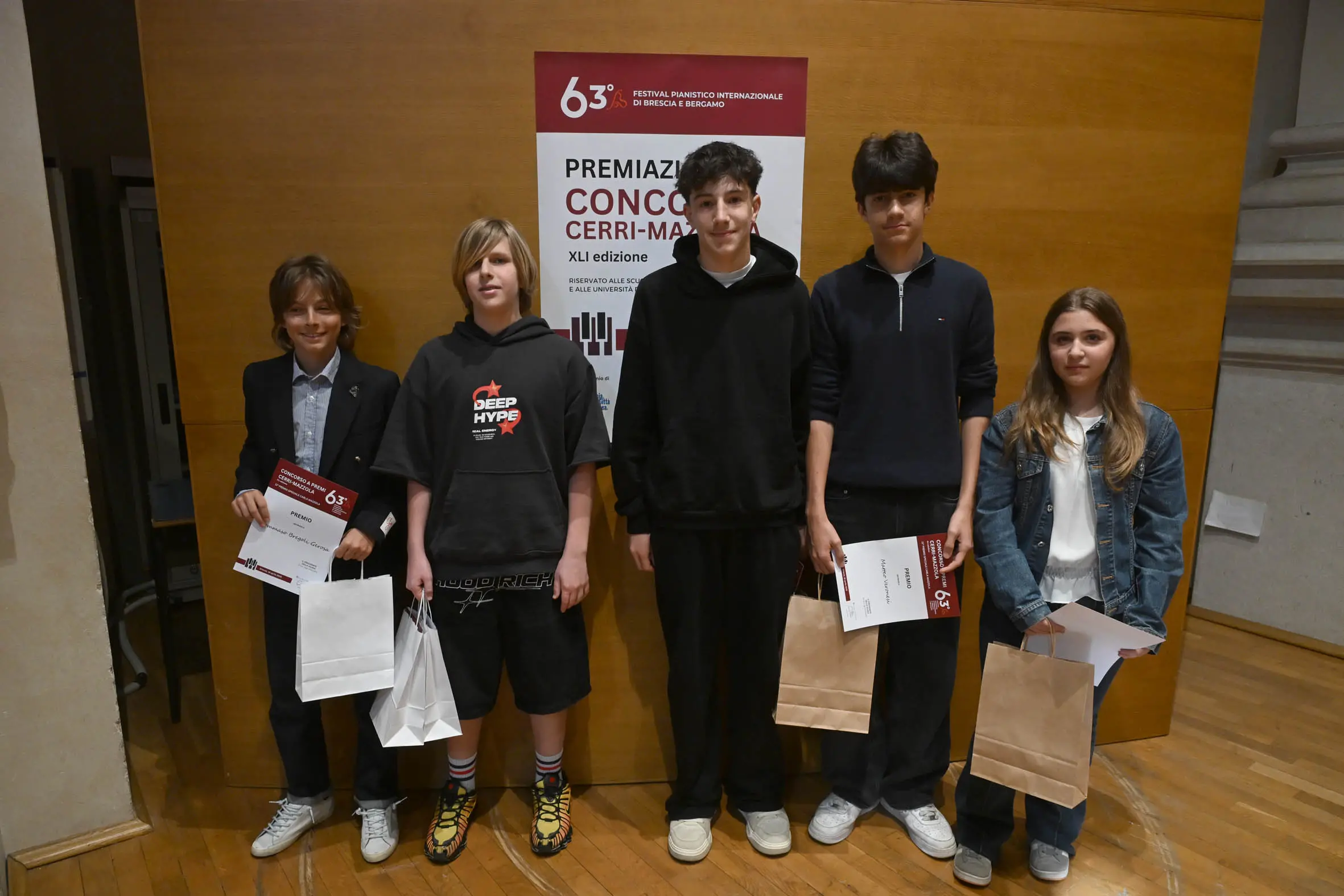 Le premiazioni del concorso "Cerri Mazzola" legato al Festival pianistico