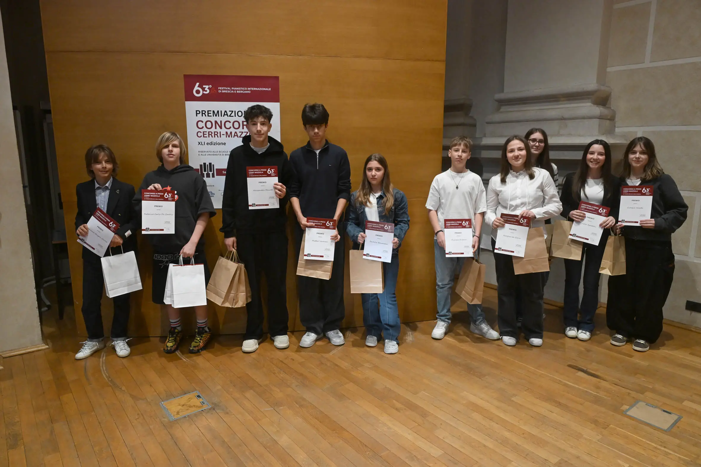 Le premiazioni del concorso "Cerri Mazzola" legato al Festival pianistico