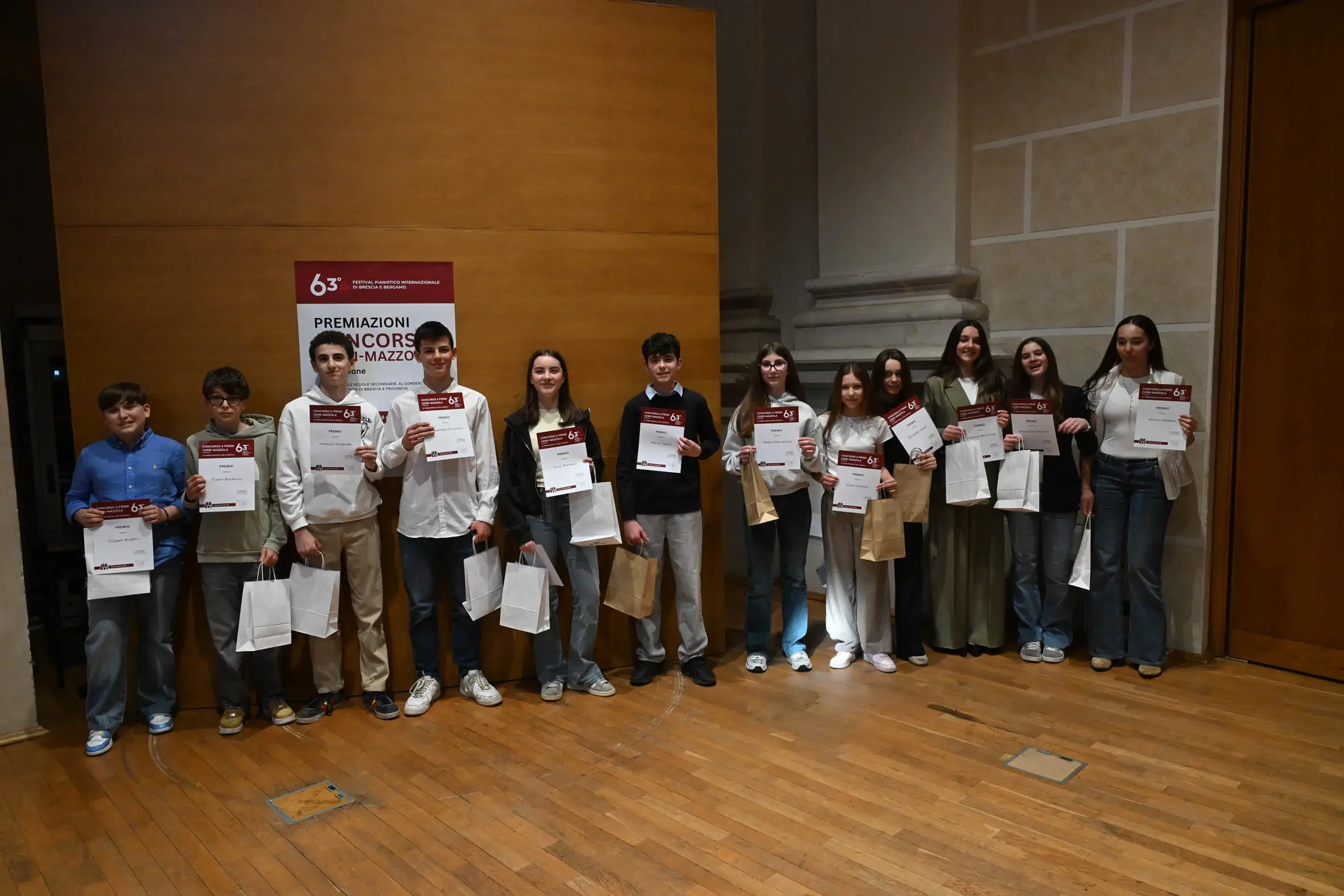 Le premiazioni del concorso "Cerri Mazzola" legato al Festival pianistico